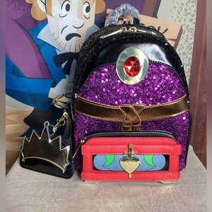 NWT Evil Queen Sequin Loungefly Mini Backpack